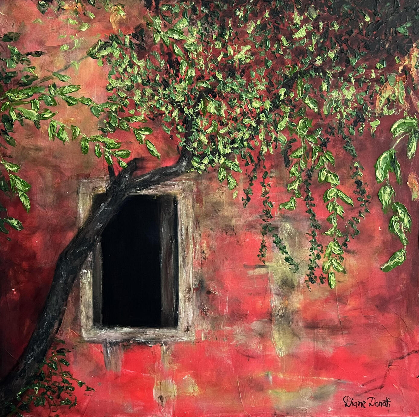 Hot and Shady Old Red Wall